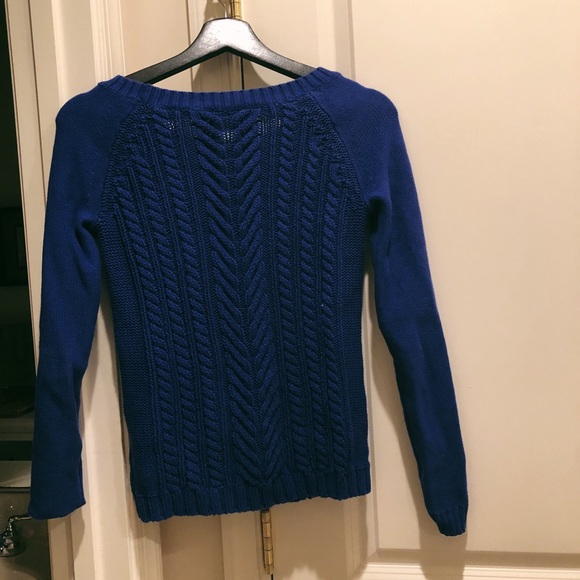 J Crew Cotton Indigo Sweater - Picture 2 of 2